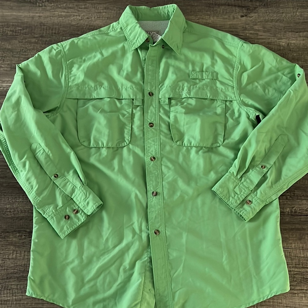 LL Bean Men’s Windbreaker Long Sleeve Button Down